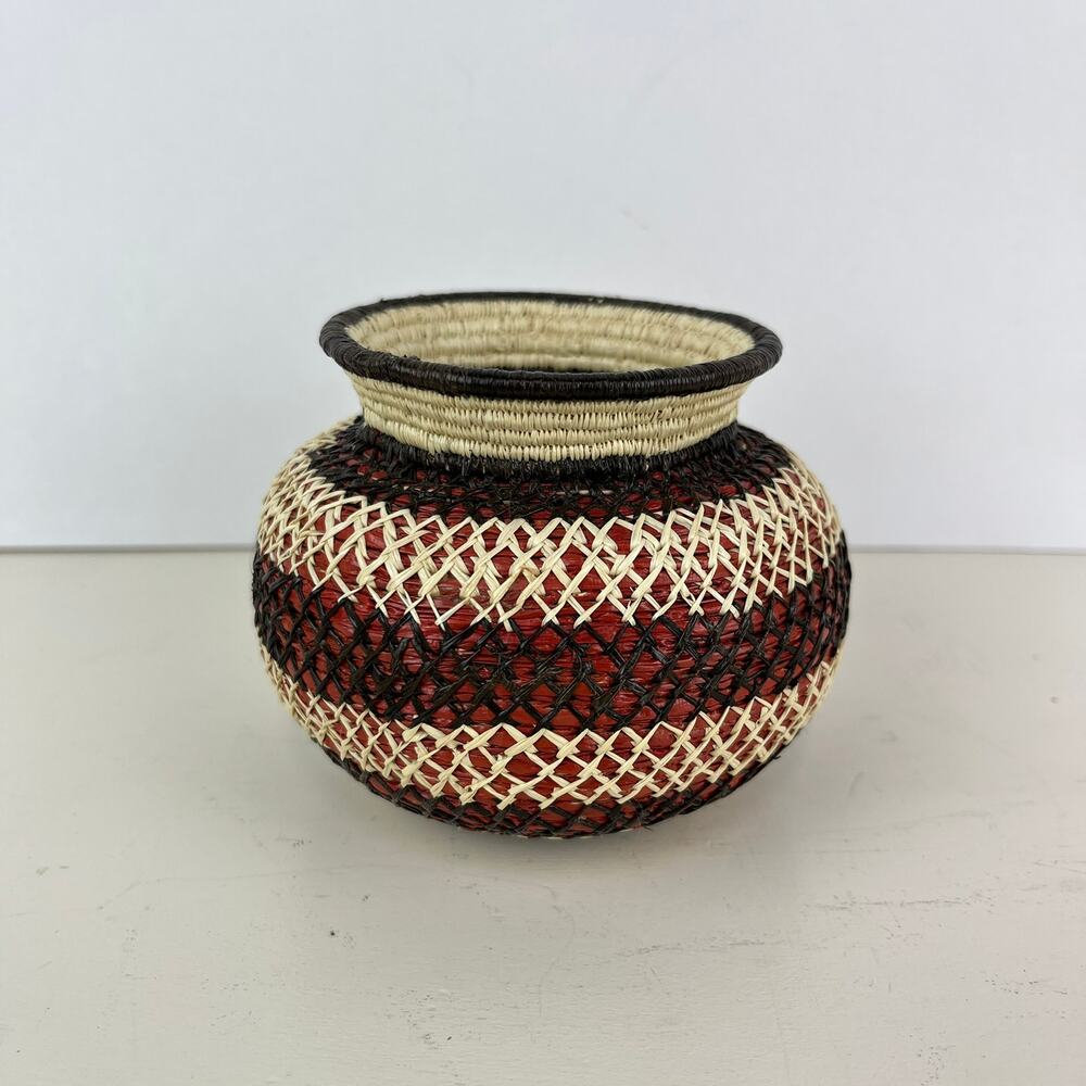 Woven Fishnet Rainforest Basket Handmade